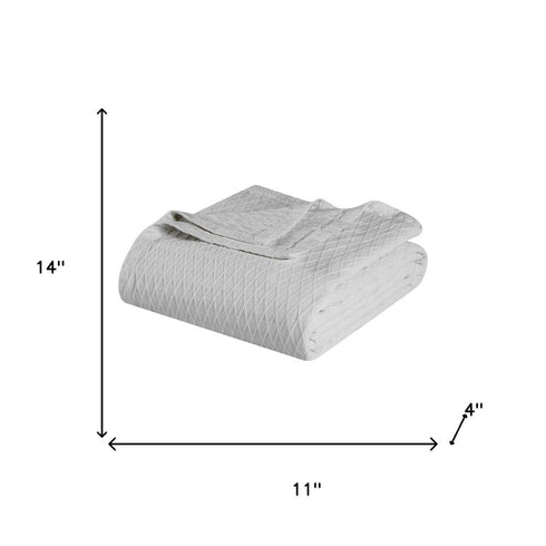 King Platinum Geometric Cotton Woven Blanket