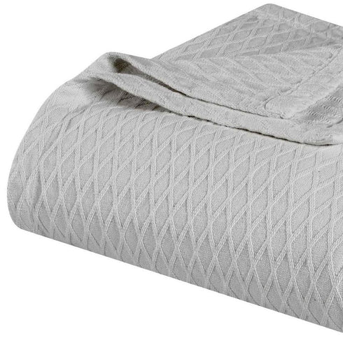 King Platinum Geometric Cotton Woven Blanket