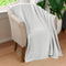 Twin Platinum Cotton Cable Knit Blanket