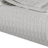 Twin Platinum Cotton Cable Knit Blanket