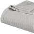 Twin Platinum Cotton Cable Knit Blanket