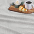 Twin Platinum Cotton Cable Knit Blanket