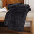 King Black Geometric Flannel Woven Plush Blanket