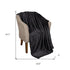 King Black Geometric Flannel Woven Plush Blanket