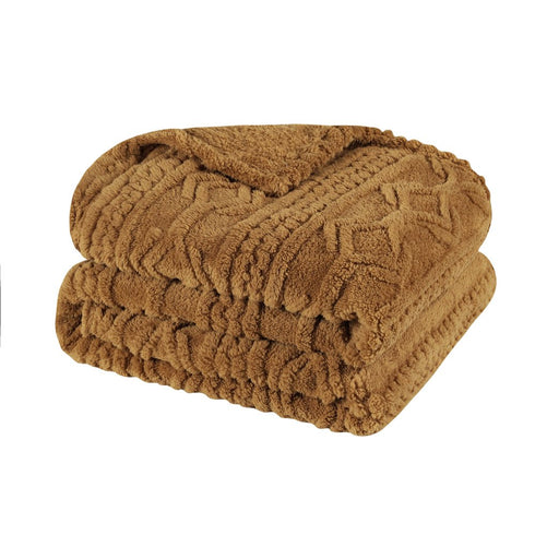 King Camel Fleece Knitted Plush Blanket