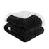 Queen Black Fleece Knitted Plush Blanket