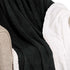 Queen Black Fleece Knitted Plush Blanket