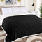 Queen Black Fleece Knitted Plush Blanket