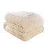 Queen Cream Geometric Fleece Woven Plush Blanket