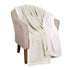 Queen Ivory Geometric Fleece Woven Plush Blanket