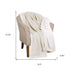 Queen Ivory Geometric Fleece Woven Plush Blanket
