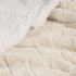 Queen Ivory Geometric Fleece Woven Plush Blanket
