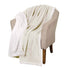 Queen Ivory Geometric Fleece Woven Plush Blanket