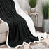 King Black Fleece Knitted Plush Blanket