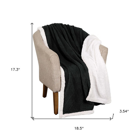 King Black Fleece Knitted Plush Blanket