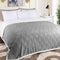 King Platinum Geometric Fleece Woven Plush Blanket