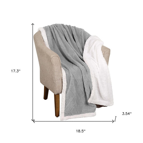King Platinum Geometric Fleece Woven Plush Blanket