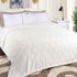 King White Fleece Knitted Plush Blanket