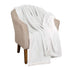 King White Fleece Knitted Plush Blanket