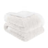King White Fleece Knitted Plush Blanket
