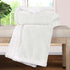 King White Fleece Knitted Plush Blanket