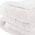 King White Fleece Knitted Plush Blanket