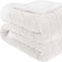 King White Fleece Knitted Plush Blanket