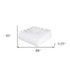 Queen White Cotton Woven Chevron Blanket