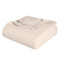 King Ivory Cotton Woven Chevron Blanket