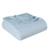 King Light Blue Cotton Woven Chevron Blanket