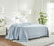 King Light Blue Cotton Woven Chevron Blanket