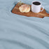 King Light Blue Cotton Woven Chevron Blanket