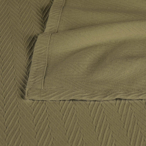 King Sage Cotton Woven Chevron Blanket