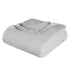 King Silver Cotton Waffle Weave Blanket