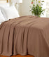 King Taupe Cotton Woven Chevron Blanket