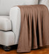 King Taupe Cotton Woven Chevron Blanket