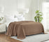 King Taupe Cotton Woven Chevron Blanket