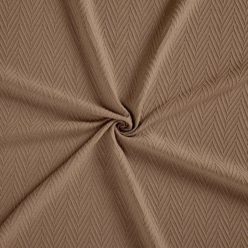 King Taupe Cotton Woven Chevron Blanket