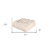 Twin Ivory Chevron Cotton Woven Blanket
