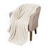 Queen Ivory Fleece Knitted Plush Blanket