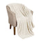 Queen Ivory Fleece Knitted Plush Blanket