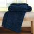 Queen Navy Blue Fleece Knitted Plush Blanket
