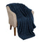 Queen Navy Blue Fleece Knitted Plush Blanket