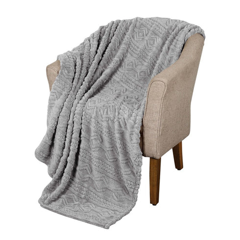Queen Platinum Fleece Knitted Plush Blanket