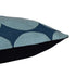 24" Blue and Ivory Geometric Cotton Throw Pillow With Embroidery