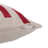 24" Red and Ivory Geometric Cotton Blend Throw Pillow With Embroidery