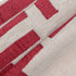 24" Red and Ivory Geometric Cotton Blend Throw Pillow With Embroidery