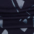 20" Blue Geometric Cotton Blend Throw Pillow With Embroidery