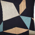 20" Blue and Beige Geometric Cotton Blend Throw Pillow With Embroidery