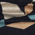 20" Blue and Beige Geometric Cotton Blend Throw Pillow With Embroidery